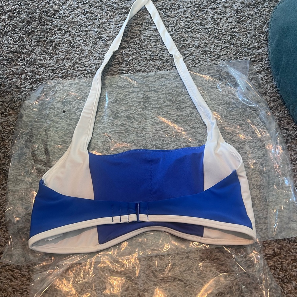 Old Navy Blue and White Bikini Top - Picture 2 of 3